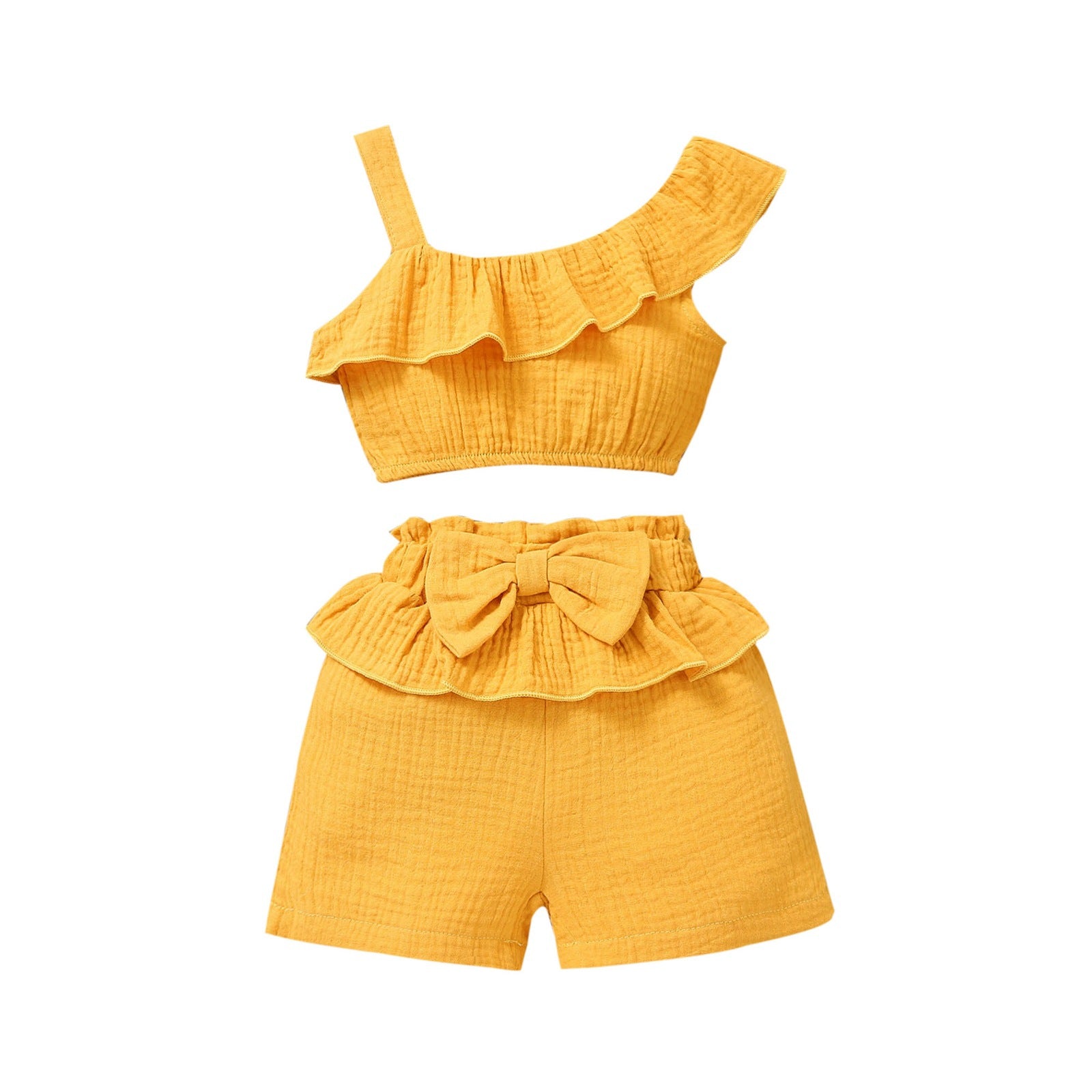 Traje Bandolera Color Liso para Bebé Niña — Algodón