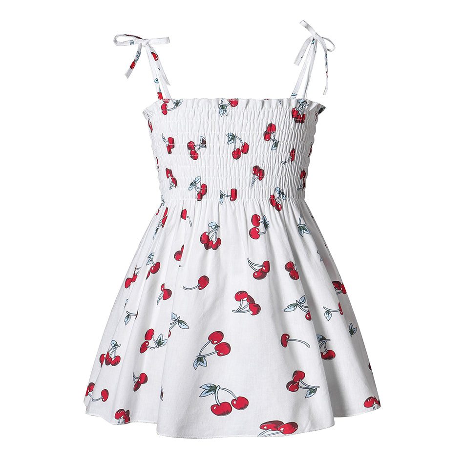 Vestido Princesa Bebé Niña Falda Mariposas Estampado Floral — Algodón