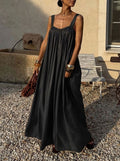Vestido lencero elegante plisado de estilo francés