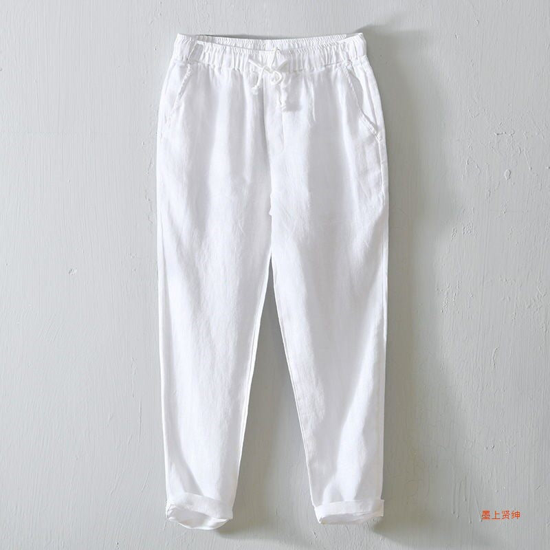 Pantalones casuales de talla grande para hombre, de corte recto holgado y versátiles.
