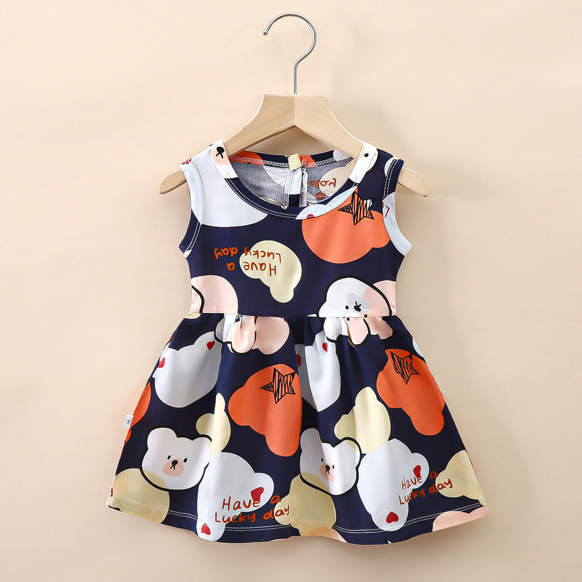 Vestido de Niña de Algodón y Seda Fino
