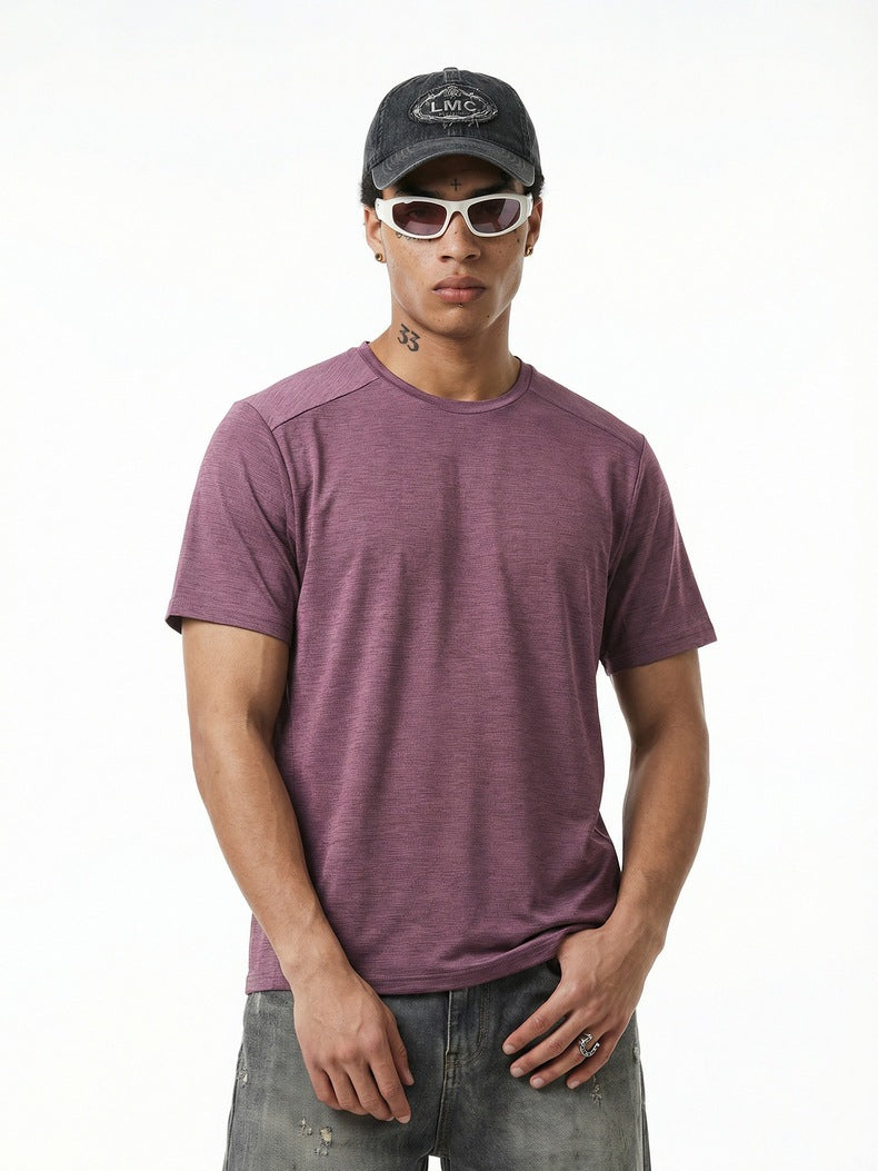 Camiseta de manga corta para hombre, transpirable y de secado rápido, ideal para actividades al aire libre.