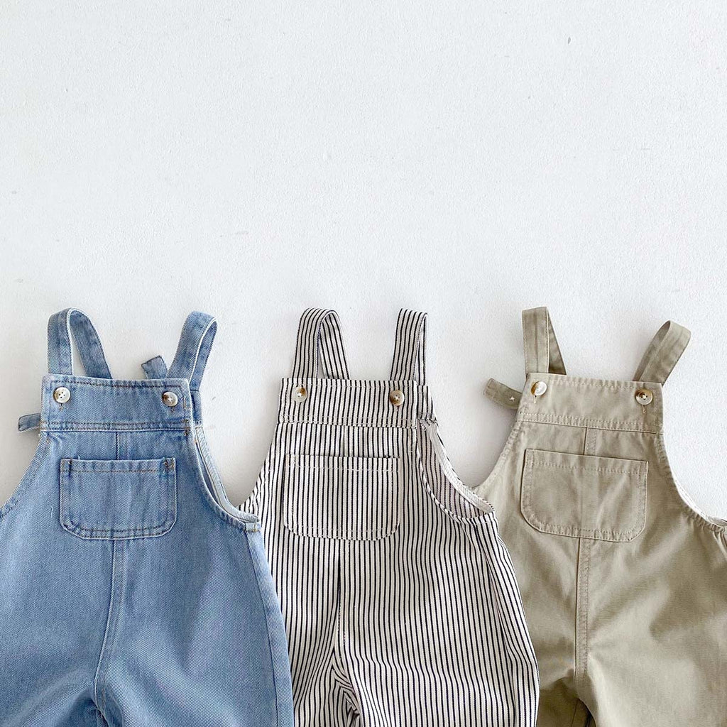 Mono vaquero informal con tirantes para bebé y niño pequeño