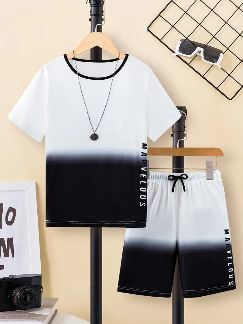 Conjunto Informal de Dos Piezas para Niño: Camiseta y Pantalón Corto