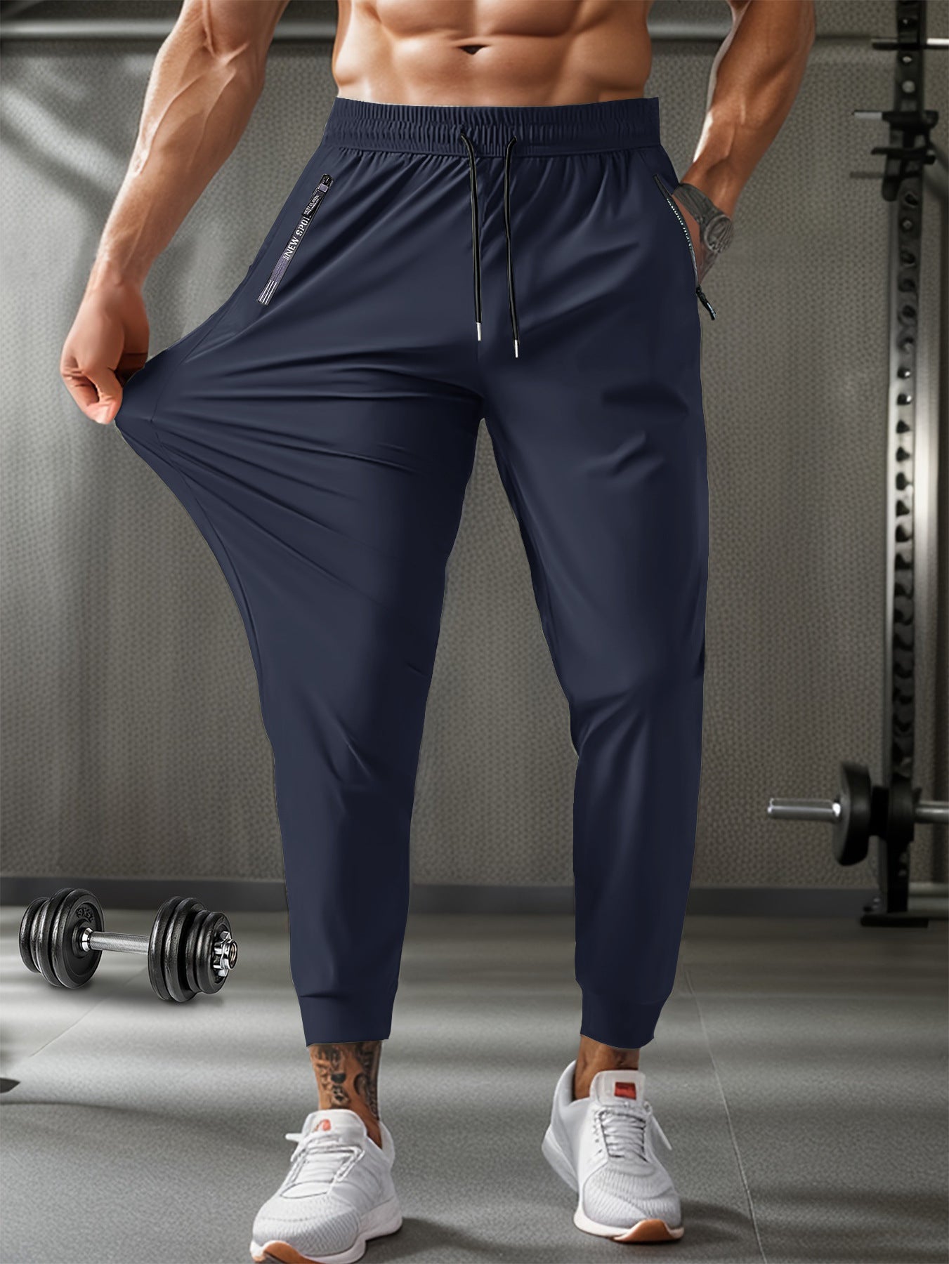Pantalones de verano para hombre de nailon y seda helada.