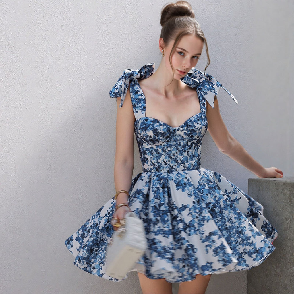 Vestido corto elegante estampado