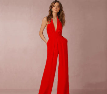 Mono sin mangas con escote halter