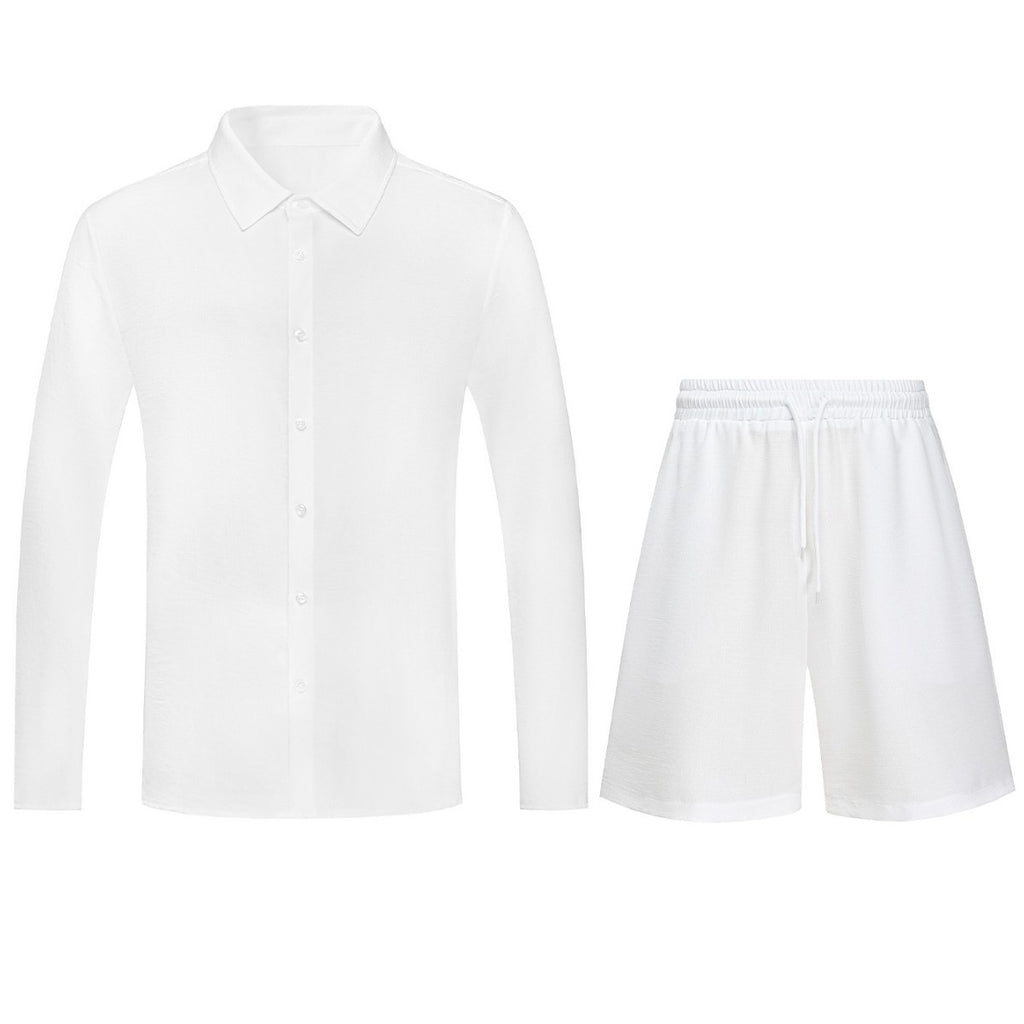 Conjunto de camisa y pantalón corto informal para hombre