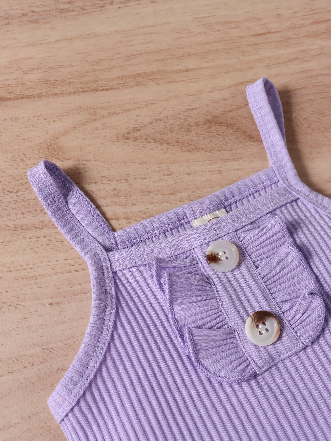 Conjunto Dos Piezas Niña Shorts Morados con Mariposas — Verano