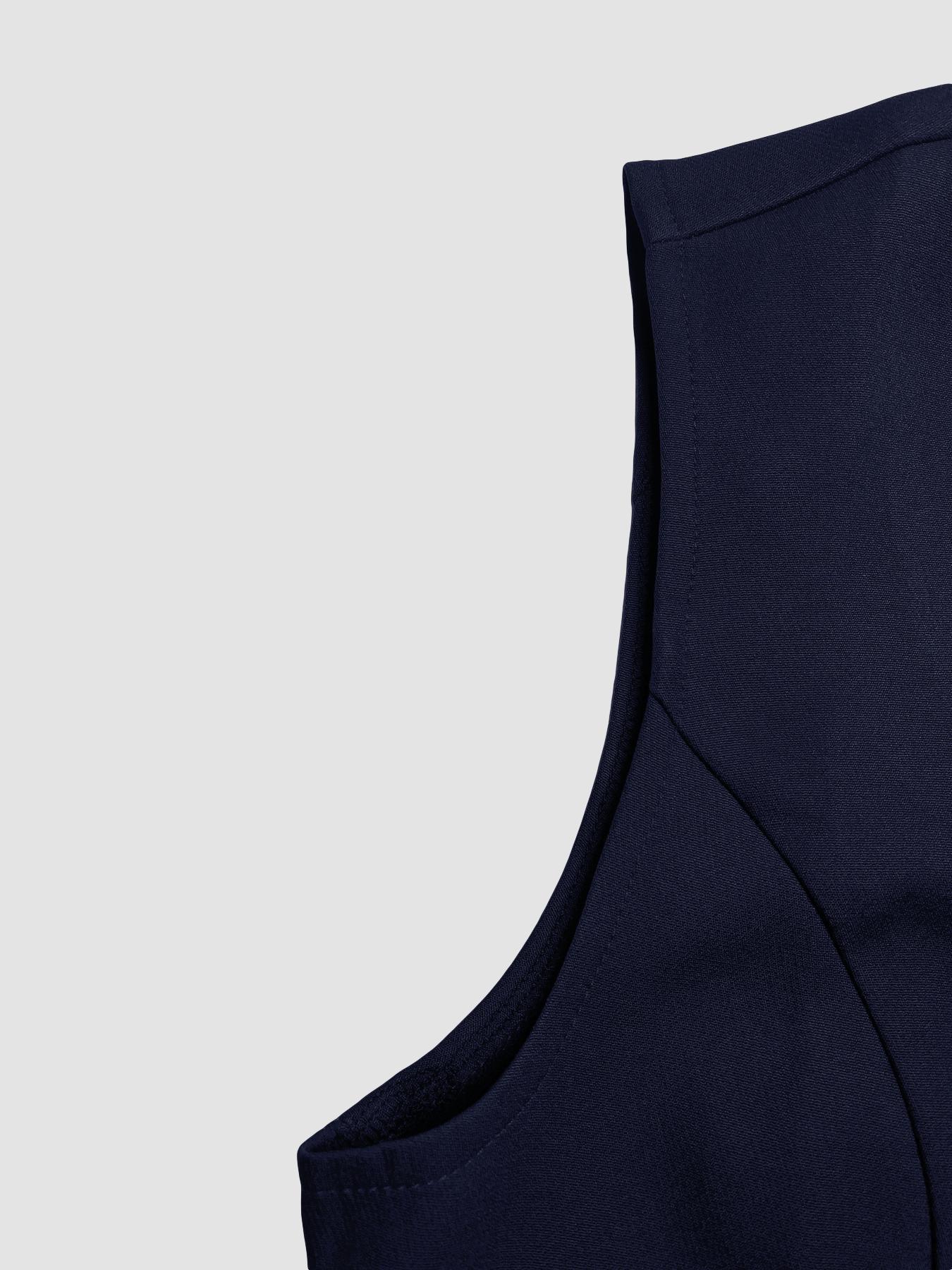 Conjunto de dos piezas informal de mujer, de talle alto y pierna ancha.