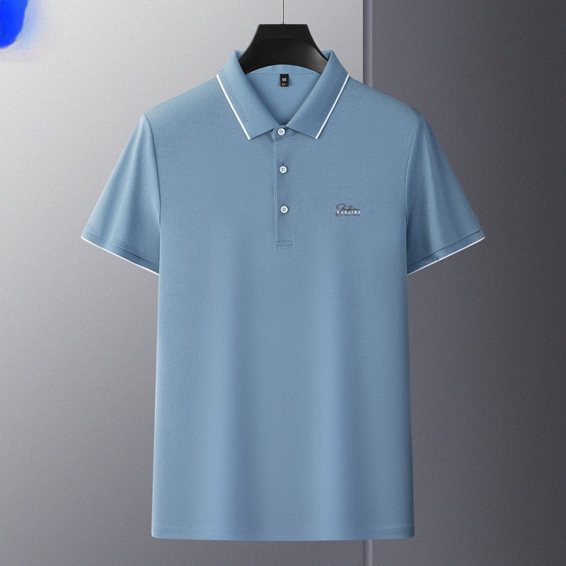 Camiseta de hombre estilo casual de verano con bordado de pedrería.