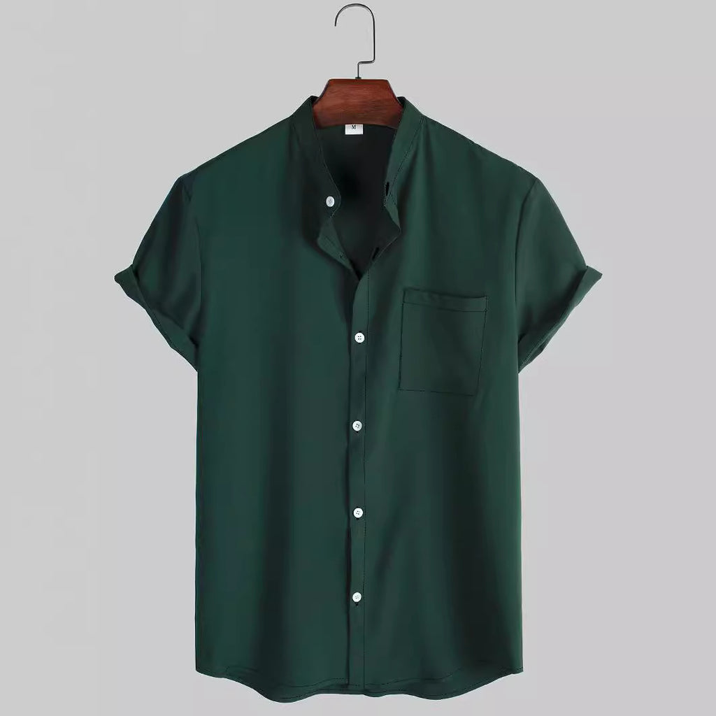 Camisa informal de hombre de color liso