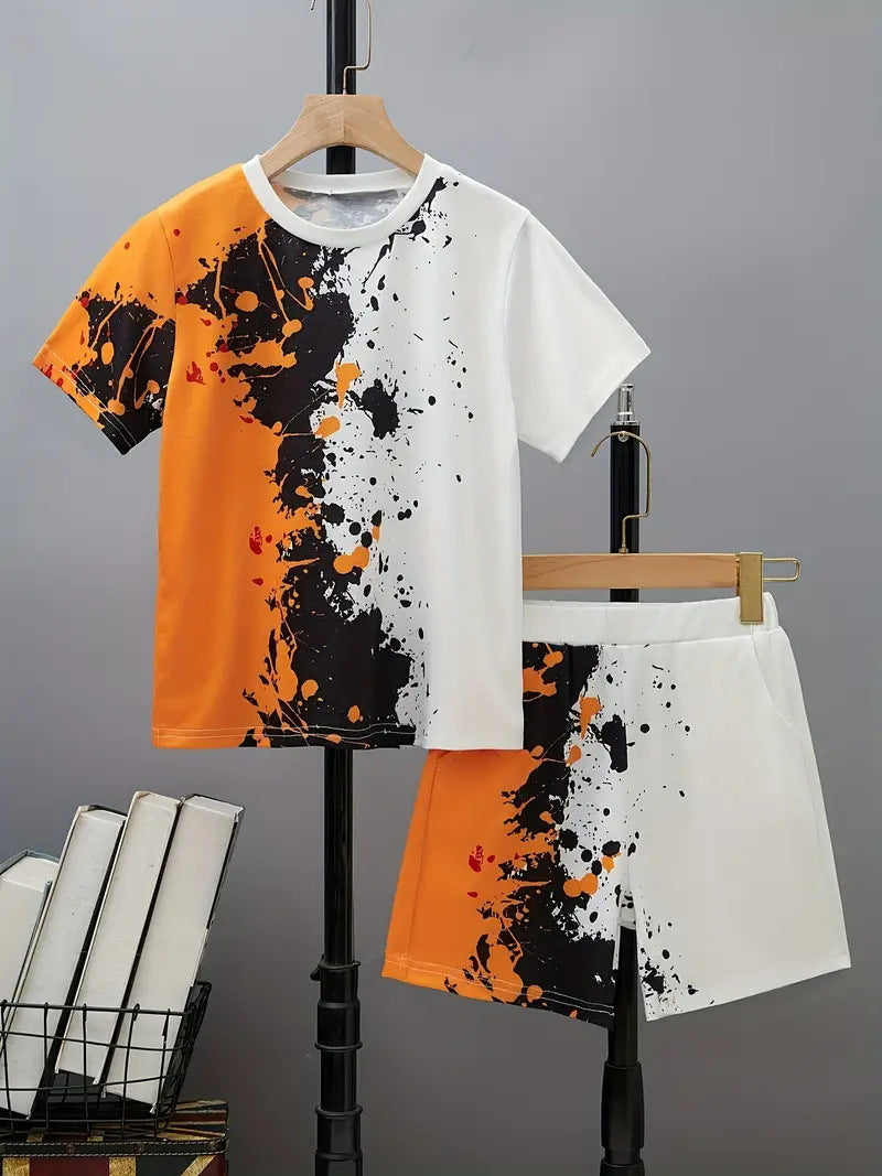 Conjunto Informal de Dos Piezas para Niño: Camiseta y Pantalón Corto