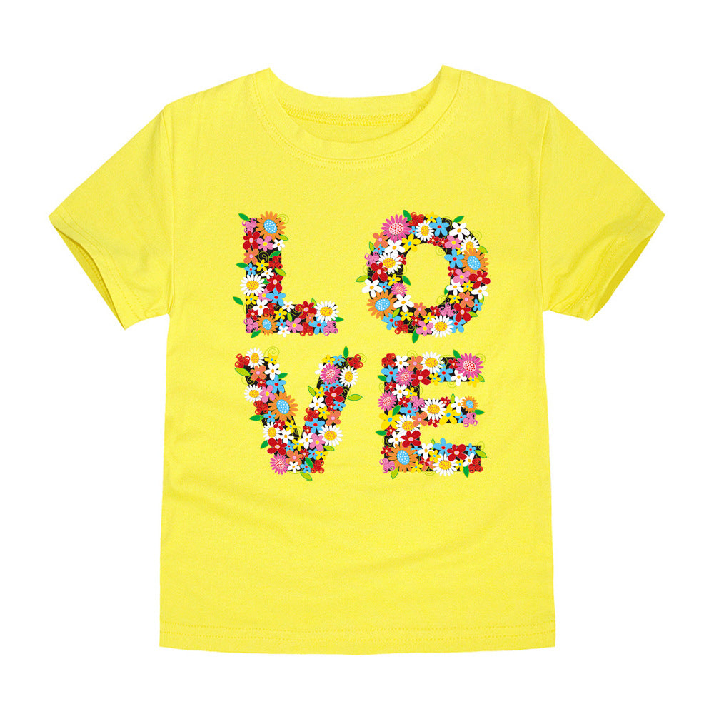 Camiseta Niña Estampado Love Algodón