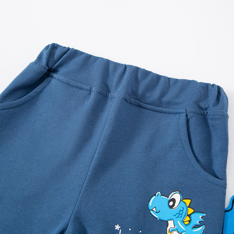 Pantalones Cortos de Verano con Estampado de Dinosaurios 3D para Niños