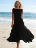 Vestido de gasa fluido estilo resort