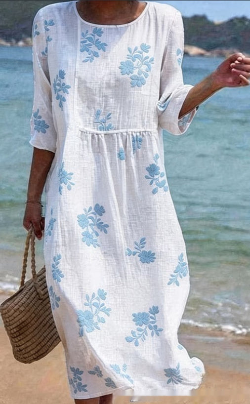 Nuevo vestido casual de estilo resort con estampado floral