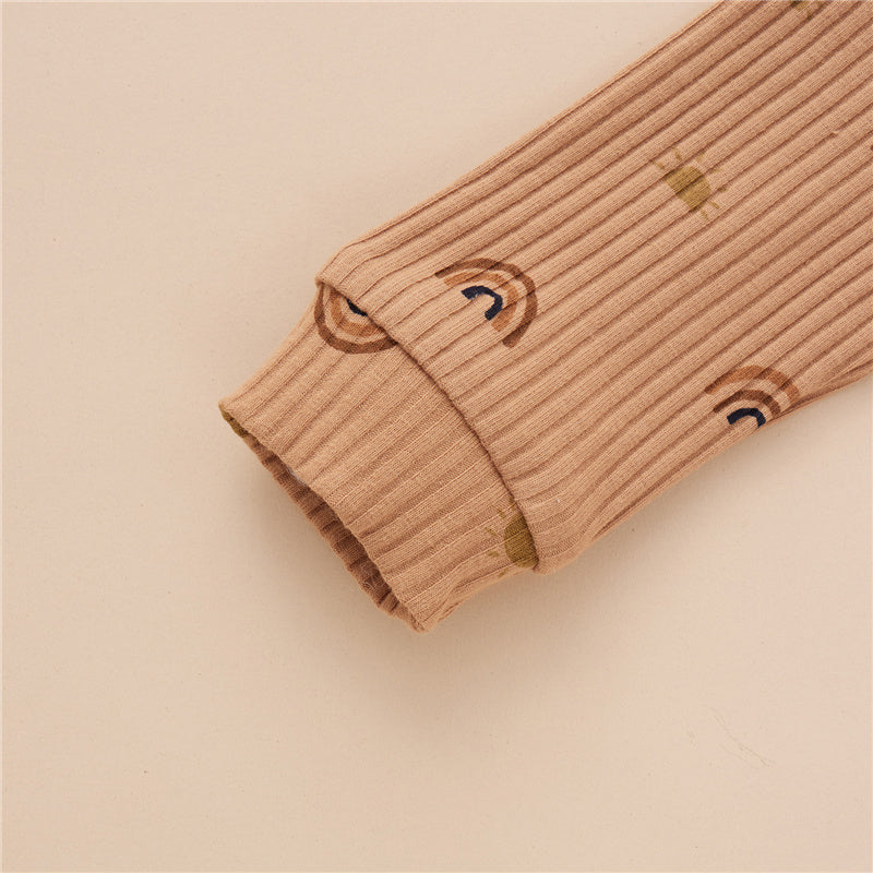 Conjunto de Algodón para Bebé Estampado Arcoíris