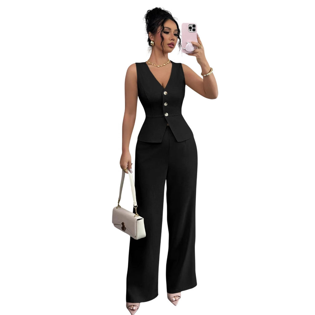 Conjunto Mujer Dos Piezas Pantalón Pata Ancha