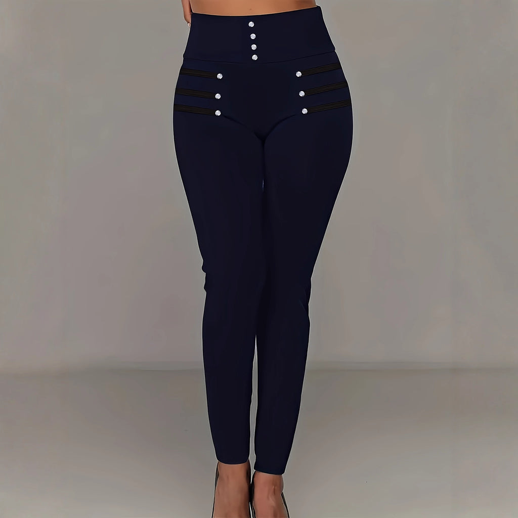 High-waisted Slim-fit Trousers Women's European And American Style