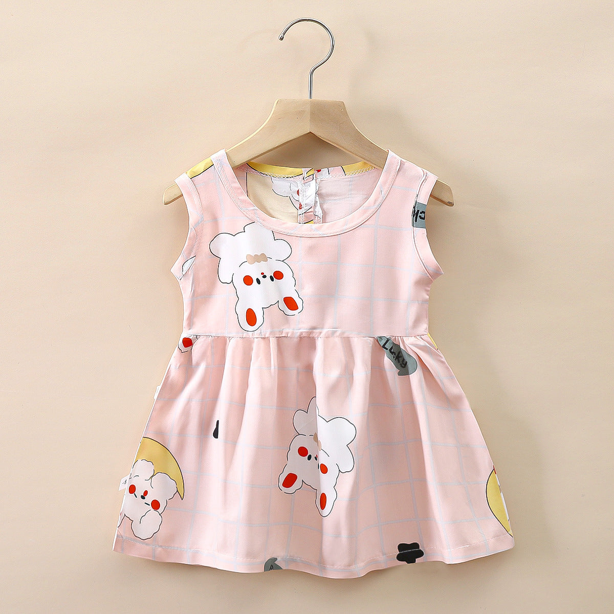 Vestido de Niña de Algodón y Seda Fino