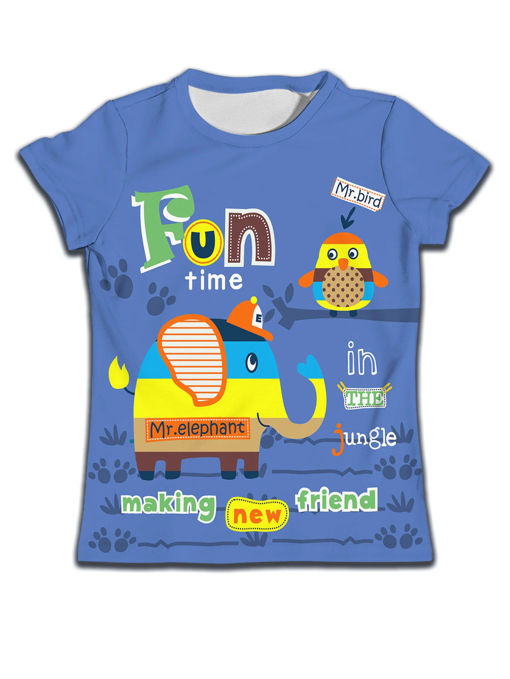 Camiseta Infantil con Estampado de Dibujo — Algodón Niños