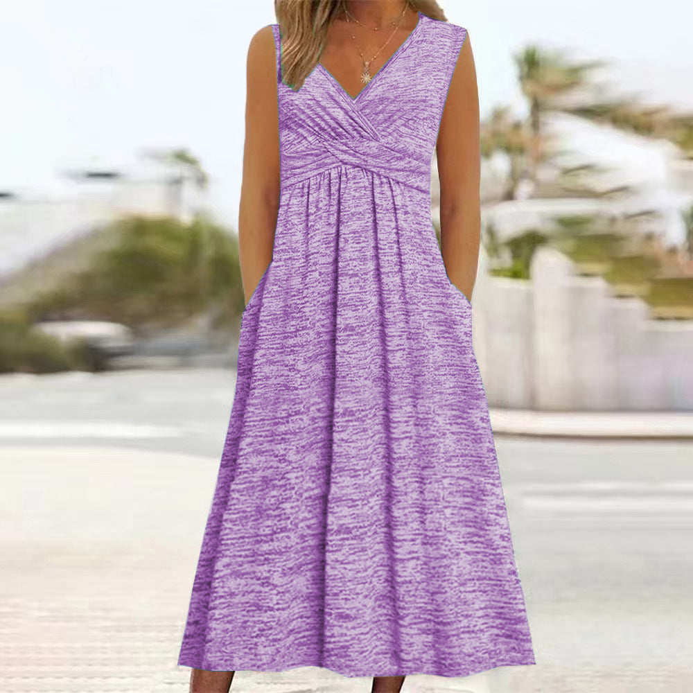 Vestido casual de verano para mujer de tallas grandes.
