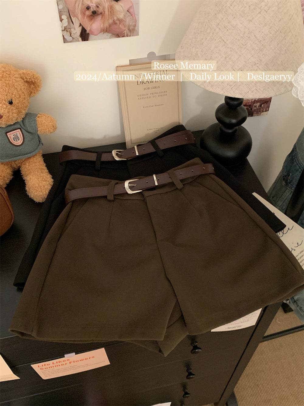 pantalon corto de lana para mujer