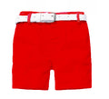 Pantalones Cortos Casuales de Verano para Bebé Niño con Cinturón — Algodón