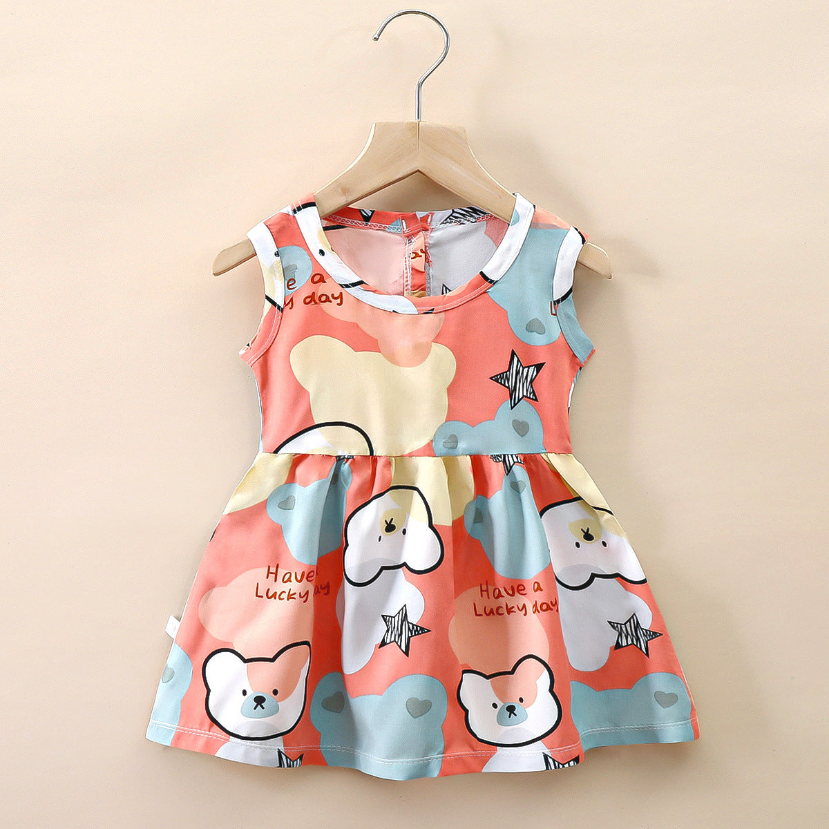 Vestido de Niña de Algodón y Seda Fino