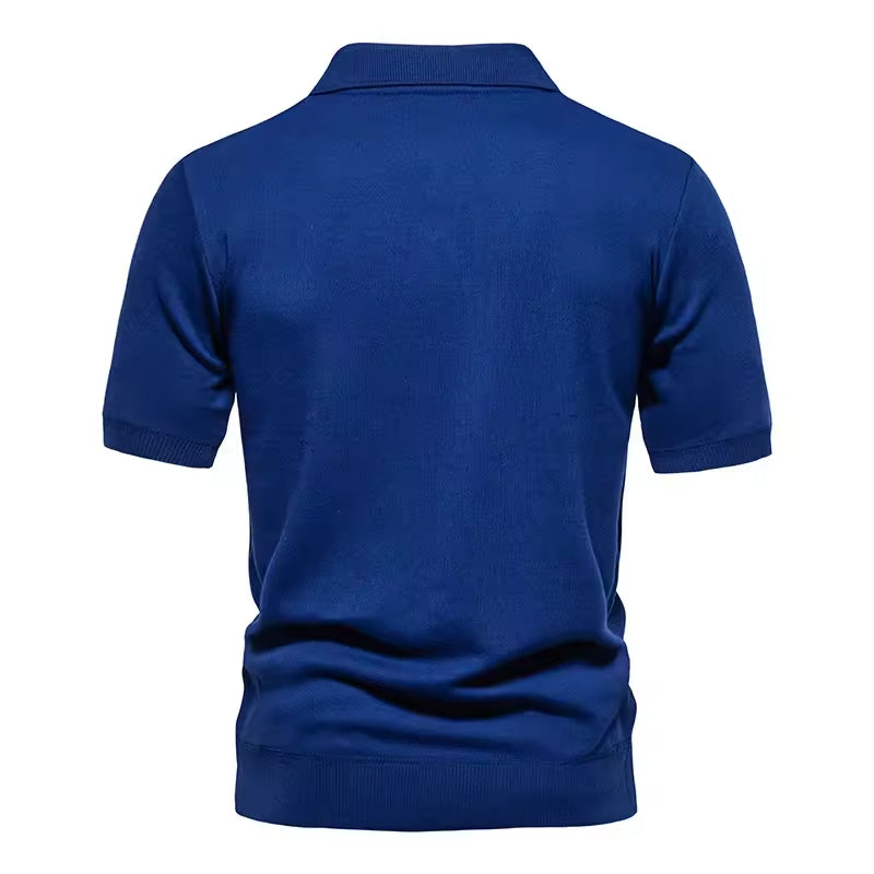 Camiseta de manga corta para hombre, talla grande y color liso