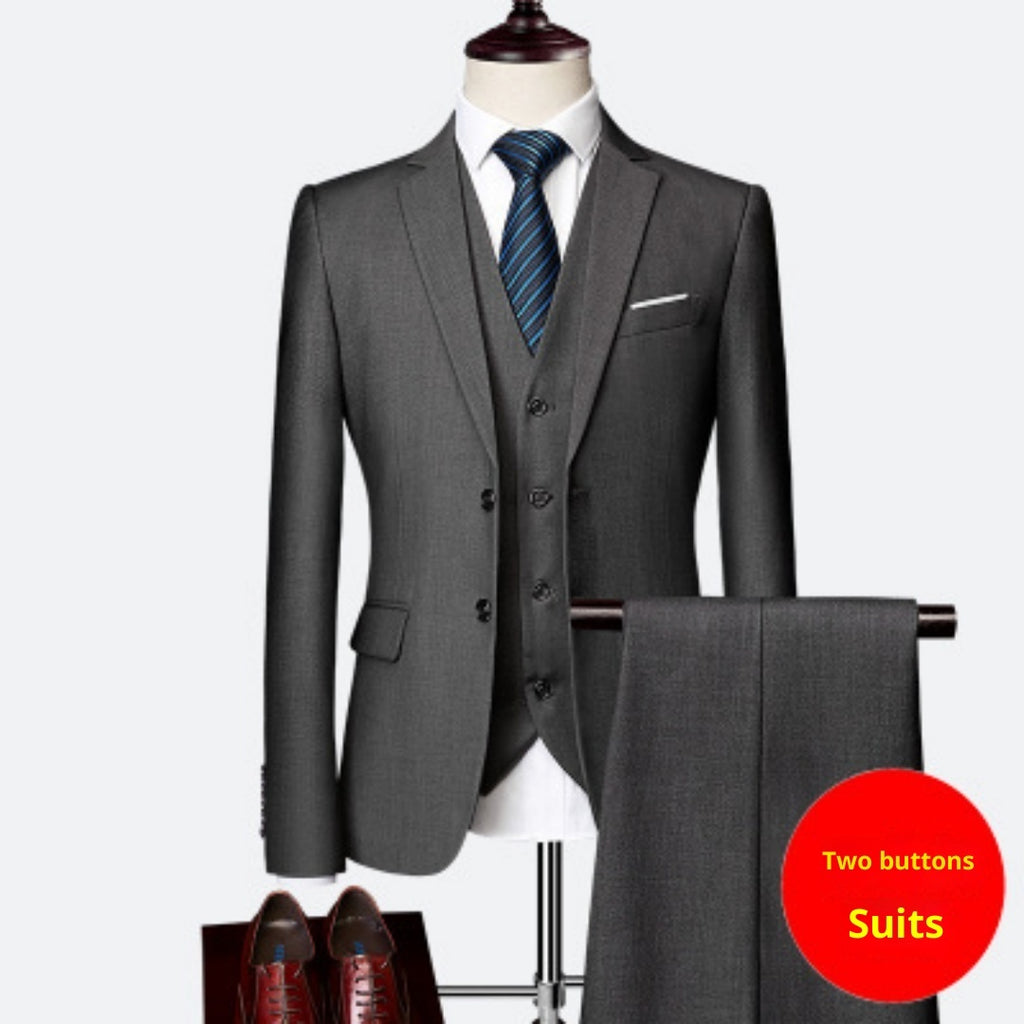 Traje de negocios negro para hombre