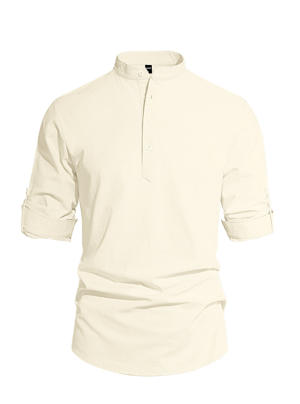 CAMISA DE MANGA LARGA DE ALGODON Y LINO
