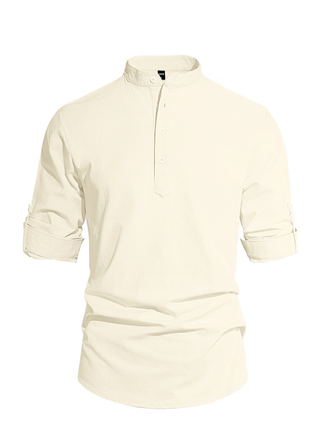 CAMISA DE MANGA LARGA DE ALGODON Y LINO
