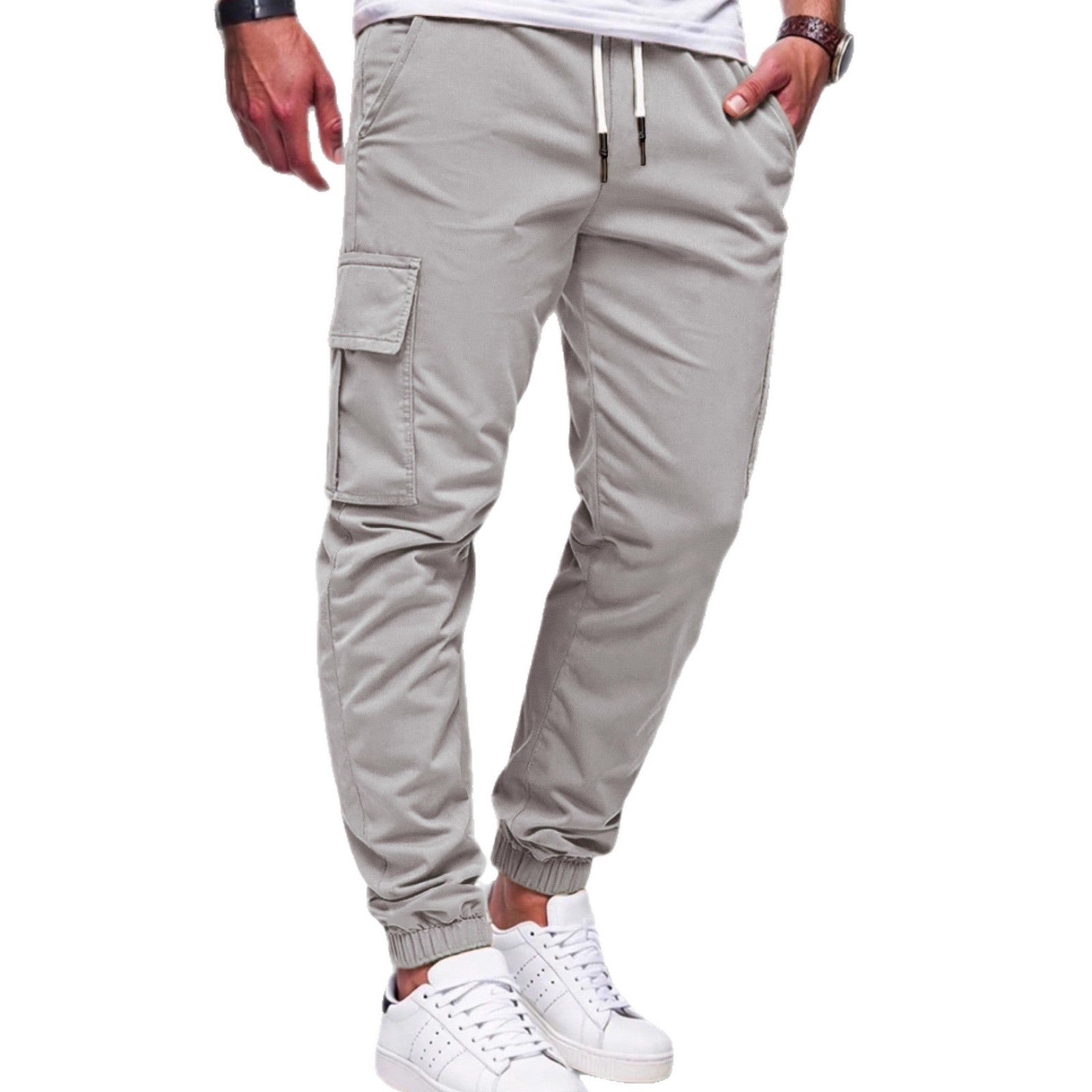 Pantalón de Hombre con Puño Elástico y Cordón Ajustable