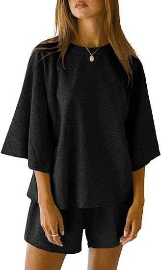 Conjunto casual de moda para mujer con shorts de cintura elástica