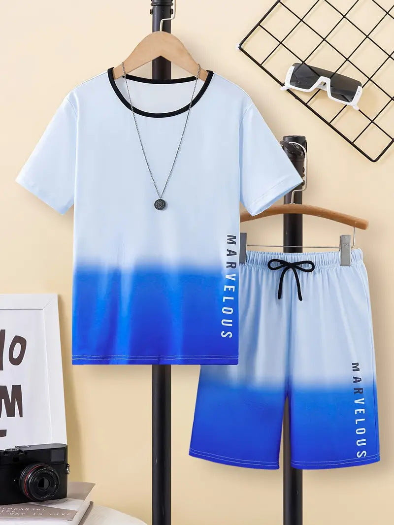 Conjunto Informal de Dos Piezas para Niño: Camiseta y Pantalón Corto