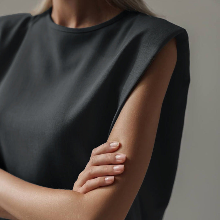 Conjunto Dos Piezas Top Sin Mangas Jersey y Pantalón Holgado para Mujer