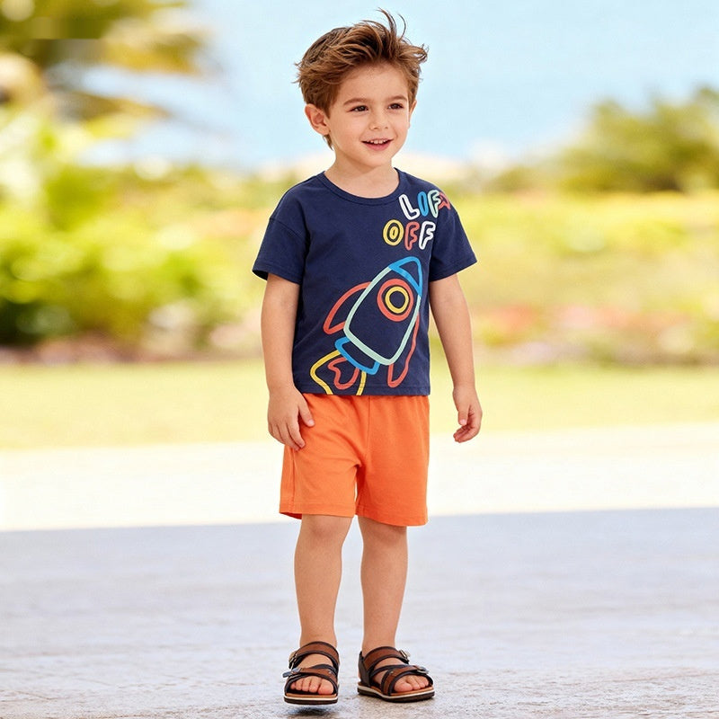 Conjunto de verano de manga corta para niño