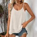 Camiseta informal sin tirantes de doble capa