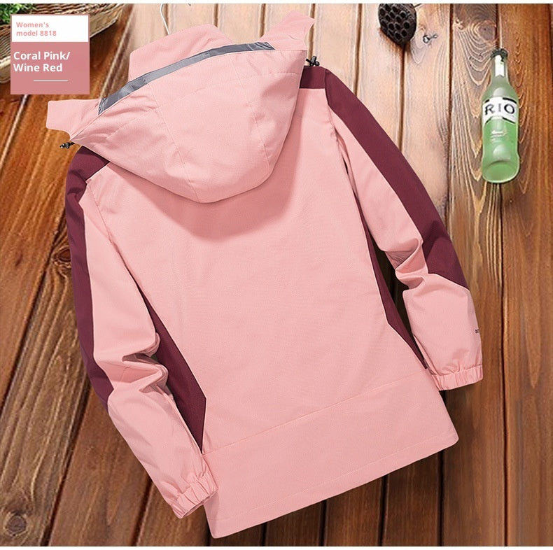 Men's lightweight windbreaker jacket, windproof and waterproof, for outdoor activities.