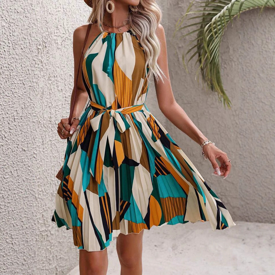 Vestido Colorido de Seda para Mujer