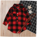 Vestido Rojo de Cuadros con Cinturón para Niña 1-3 Años